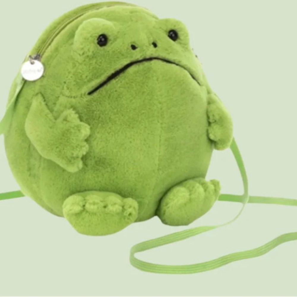 Jellycat ricky rain frog plush bag
